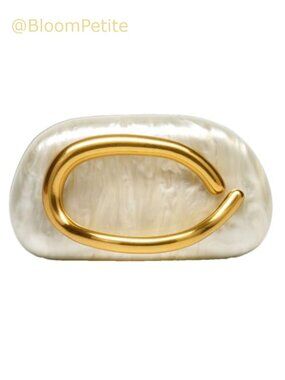 PU Leather Acrylic Evening Clutch Crossbody Handbag Wedding Bag